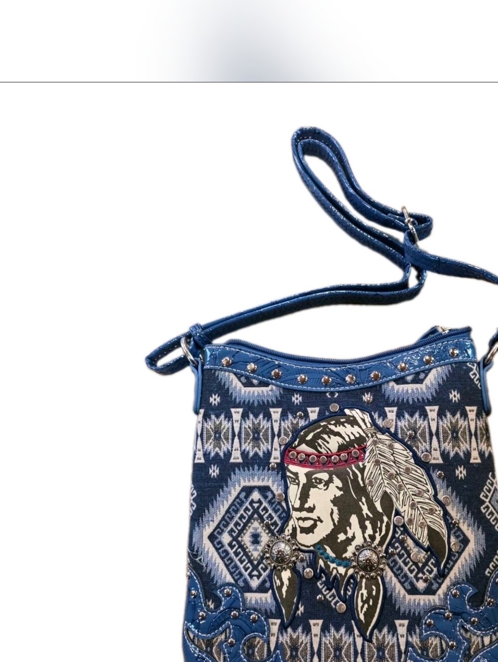 NWT Indigo Blue Native Indian Messenger Bag Crossbody Purse Cowgirl Trendy